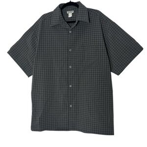 Vintage CalTop Shirt‎ Mens XL  Plaid Button Up Short Sleeve Y2K Classic